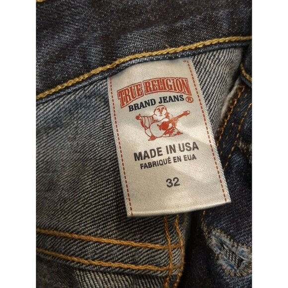 Men's True Religion Limited Edition Selvedge Size 32 Jeans Made In USA Black VTG - Picture 7 of 14